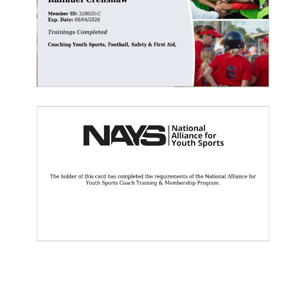 Columbus Youth Football - Coach Verification