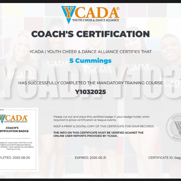 Warwick Cheer - Coach Verification